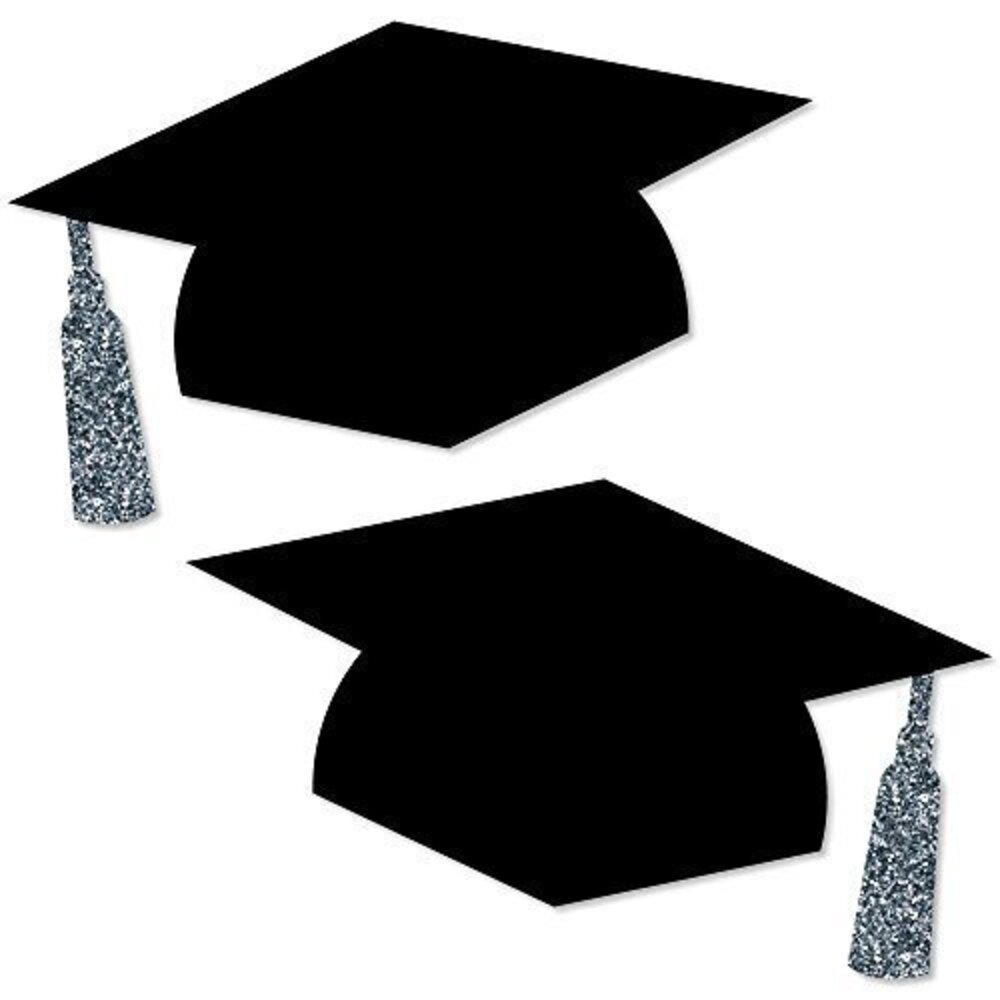 9663 Silver Graduation Hat Decorations - DIY Large Party Essentials - 20
